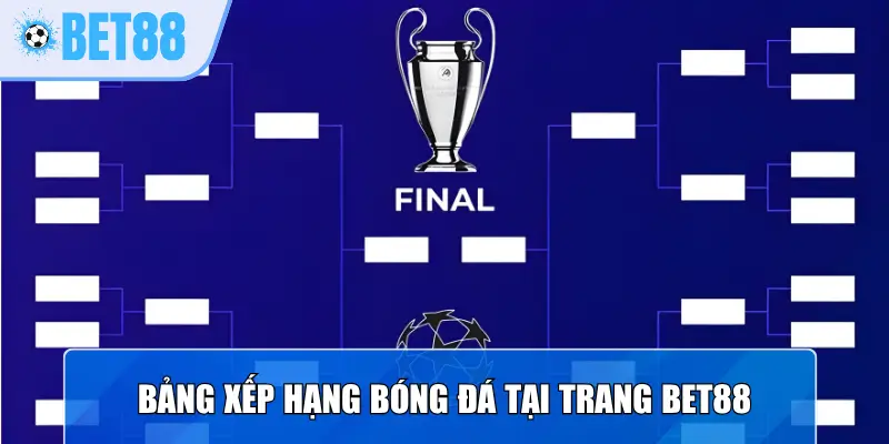 Bảng xếp hạng bóng đá tại trang Bet88